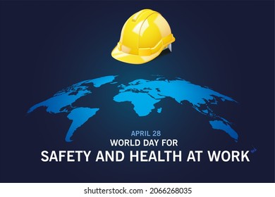 Poster Design Of World Day For Safety And Health At Work.