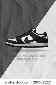 Poster illustration design (Shoe). made in accordance with the original produt of a particular brand. for editing, poster or art printing needs. with a Ultra High Resolution of 2900x4090px 300Dpi.