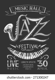  poster Jazz festival blackboard    RGB  Global color  Gradients free  Each the elements have semantic grouping