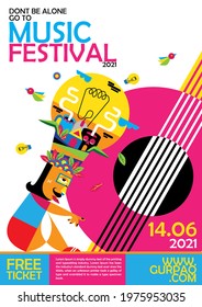 Poster Music Festival Colour Full Stock Illustration 1975953035 ...