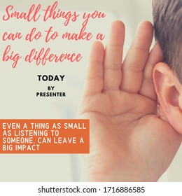 It's A Poster On Small Things Making A Big Difference