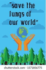 Poster Save Worlds Lungs Stock Illustration 1571856775 | Shutterstock