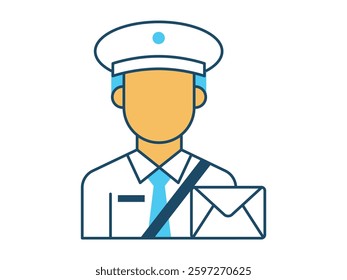 Postman icon. Profession vector icon concept. Simple vector line icon.