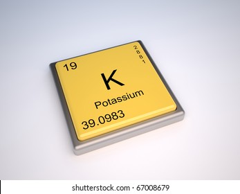 Potassium Chemical Element Of The Periodic Table With Symbol K