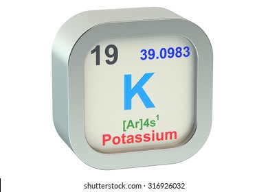 Potassium Element Isolated On White Background