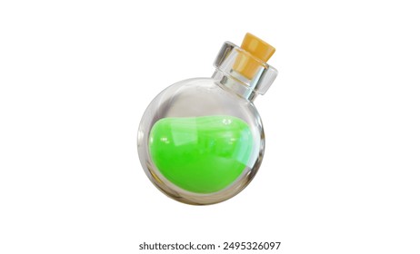 Potion Bottle 3D Illustrations, 3D rendering