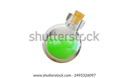 Potion Bottle 3D Illustrations, 3D rendering