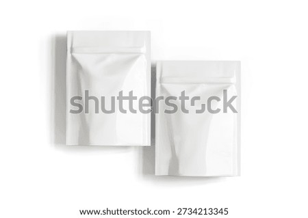 Pouch white color 3d render for mockup collection