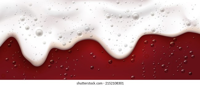 Pouring Dark Beer With Foamy Froth And Bubbles, Lager Or Bitter Ale. Refreshing Alcoholic Beverage In Craft Shop Or Bar With Exclusive Drinks. Banner Background Bars Menu Or Advertisement