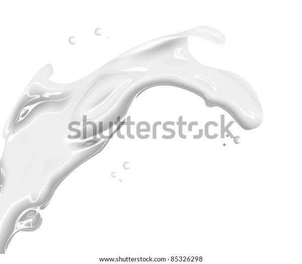 水しぶきをかけるミルクまたは白い液体 のイラスト素材