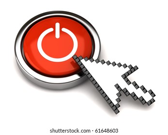 Power Button Arrow Cursor Stock Illustration 61648603