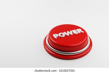 Power Button Isolated Background. 3d Concept Illustration