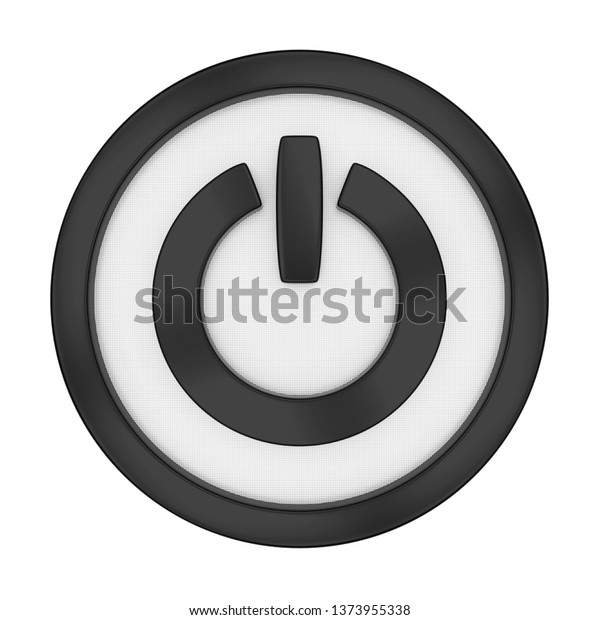 Power Button Symbol Isolated 3d Rendering Stock Illustration 1373955338