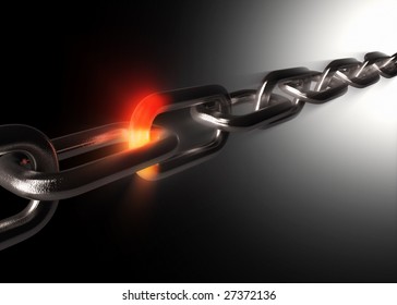 Powerful Chain With Hot Fiery Link