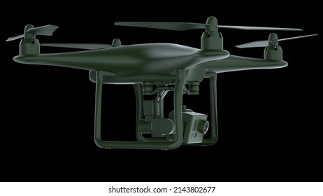 Powerful Dark Green Drone Loaded Some Stock Illustration 2143802677 ...