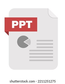 PPT Document File Format Icon Illustration