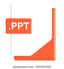 ppt extension 3d icon illustration