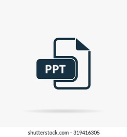 Ppt Extension Text File Type Flat Stock Illustration 301798127