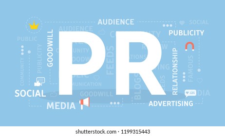 PR Concept Illustration. Idea Of News, Media And Entertainment.