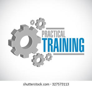 Practical Training Gear Sign Concept Illustration Design Graphic