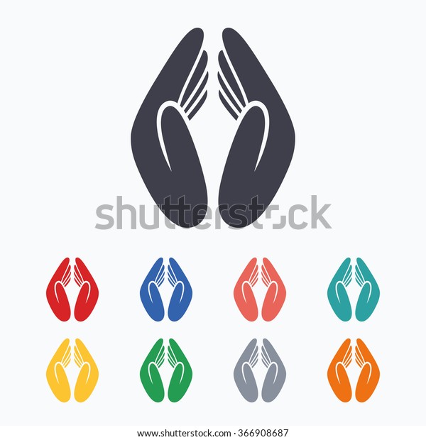 Pray Hands Sign Icon Religion Priest Stock Illustration 366908687