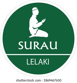 Prayer Room Surau Sign For Men