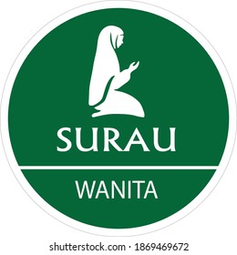 Prayer Room Surau Sign For Women