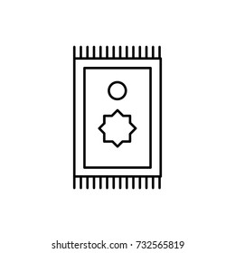 Prayer Rug Icon On White Background