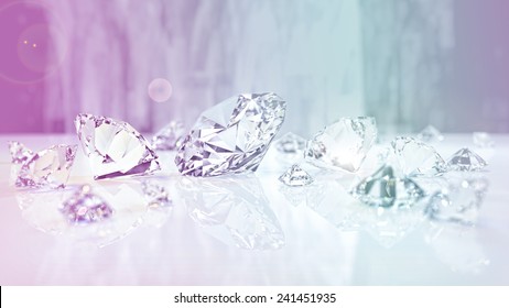 precious gem stones with romantic depth of focus