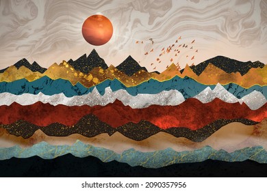 The Precious Mountains Colorful Landscape