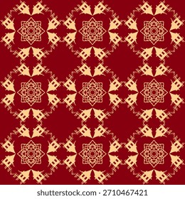 A precise geometric pattern influenced by Thai aesthetics using sharp lines forming defined structure.