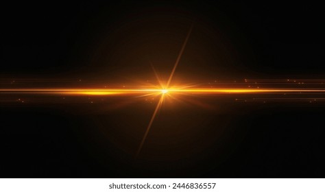 Precise Horizontal Light on Black Canvas