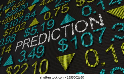 Prediction Stock Market Forecast Outlook Future Results 3d Illustration