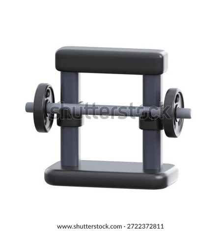 A premium 3d icon of squat rack for strength workouts