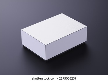 Premium Box Packaging Mockup Isolated On White Background 3D Rendering