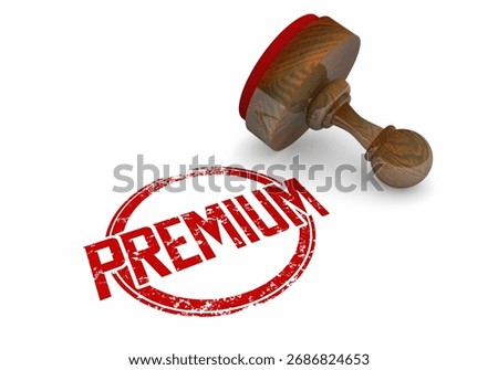 Premium Stamp Top Level Highest Quality Upsell Product 3d Illustration