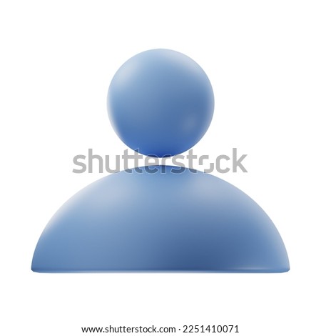 Premium user interface user icon 3d rendering on isolated background