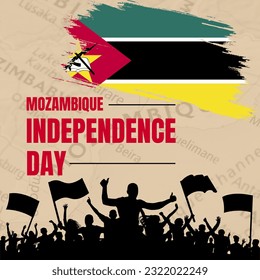 Premium Vector | June 25 Independence Day Of Mozambique Congratulatory Design With Mozambican Flag Elements Vector Illustration - Powered by Shutterstock