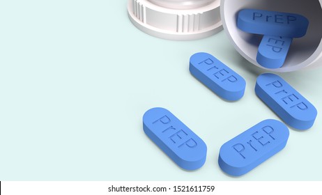 The PrEP Is HIV Prevention Pill For Medical Concept 3d Rendering.