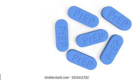 The PrEP Is HIV Prevention Pill For Medical Concept 3d Rendering.