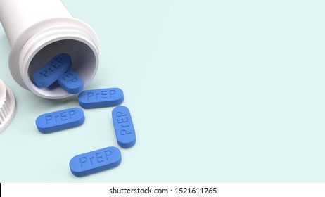 The PrEP Is HIV Prevention Pill For Medical Concept 3d Rendering.