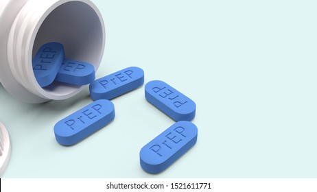 The PrEP Is HIV Prevention Pill For Medical Concept 3d Rendering.