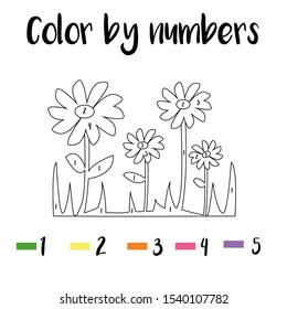 Preschool Counting Activities Coloring Page Colorful Stock Illustration ...