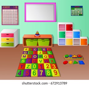 Preschool Kindergarten Classroom Cartoon