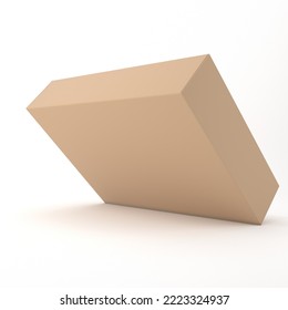 Present Box In White Background 3D Rendering