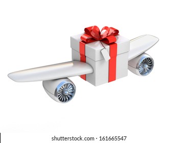 present with wings and jet engines