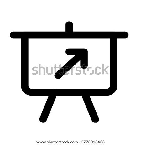 Presentation icon, vector illustration. Flat design style