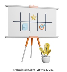 Presentation Planning Strategy 3D Rendering Illustration