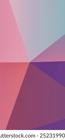 Presented within this professional digital illustration is a sophisticated study of a geometric pattern featuring overlapping triangles, meticulously rendered to showcase a seamless blend of pink, purple, and blue hues. The composition emphasizes a modern and structured aesthetic where angular shapes intersect to create an intricate mosaic of color and light. Each triangular facet is characterized by smooth gradients that transition effortlessly between vibrant magenta, deep violet, and tranquil azure tones, resulting in a sense of multidimensional depth and rhythmic movement. This high-impact visual asset is defined by its clean lines and balanced proportions, offering a polished and versatile foundation for high-end branding, modern website headers, and creative editorial layouts that require a calm yet visually engaging atmospheric quality.
The sharp execution and high-definition rendering ensure a flawless tonal transition, maintaining absolute clarity and smooth blending across various electronic scales and print formats. This versatile abstract study serves as a powerful symbol of harmony, innovation, and modern sophistication, making it an exceptional choice for technology application interfaces, creative portfolio backgrounds, and promotional banners for lifestyle or wellness brands. The spacious environment and balanced distribution of light within the cool-toned palette offer a compelling foundation for creative design, allowing for the effortless integration of elegant typography and minimalist corporate logos without visual distraction. This professional artistic piece conveys a sense of aesthetic grace and futuristic style, integrating seamlessly with contemporary media projects that celebrate the intersection of functional minimalism and sophisticated geometry.
Incorporate this striking triangular illustration into your next creative project to evoke a sense of imaginative depth and premium quality. The balanced shift from warm rose to cool sapphire provides a compelling backdrop for social media ca