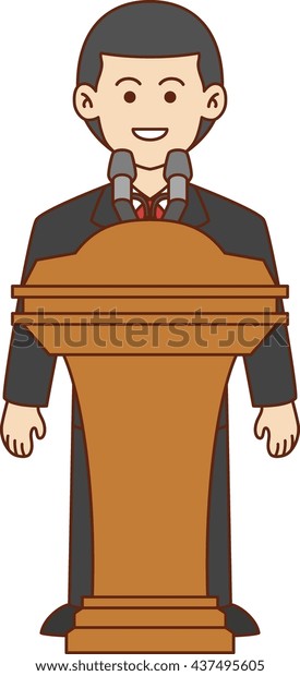 President Doodle Cartoon Stock Illustration 437495605